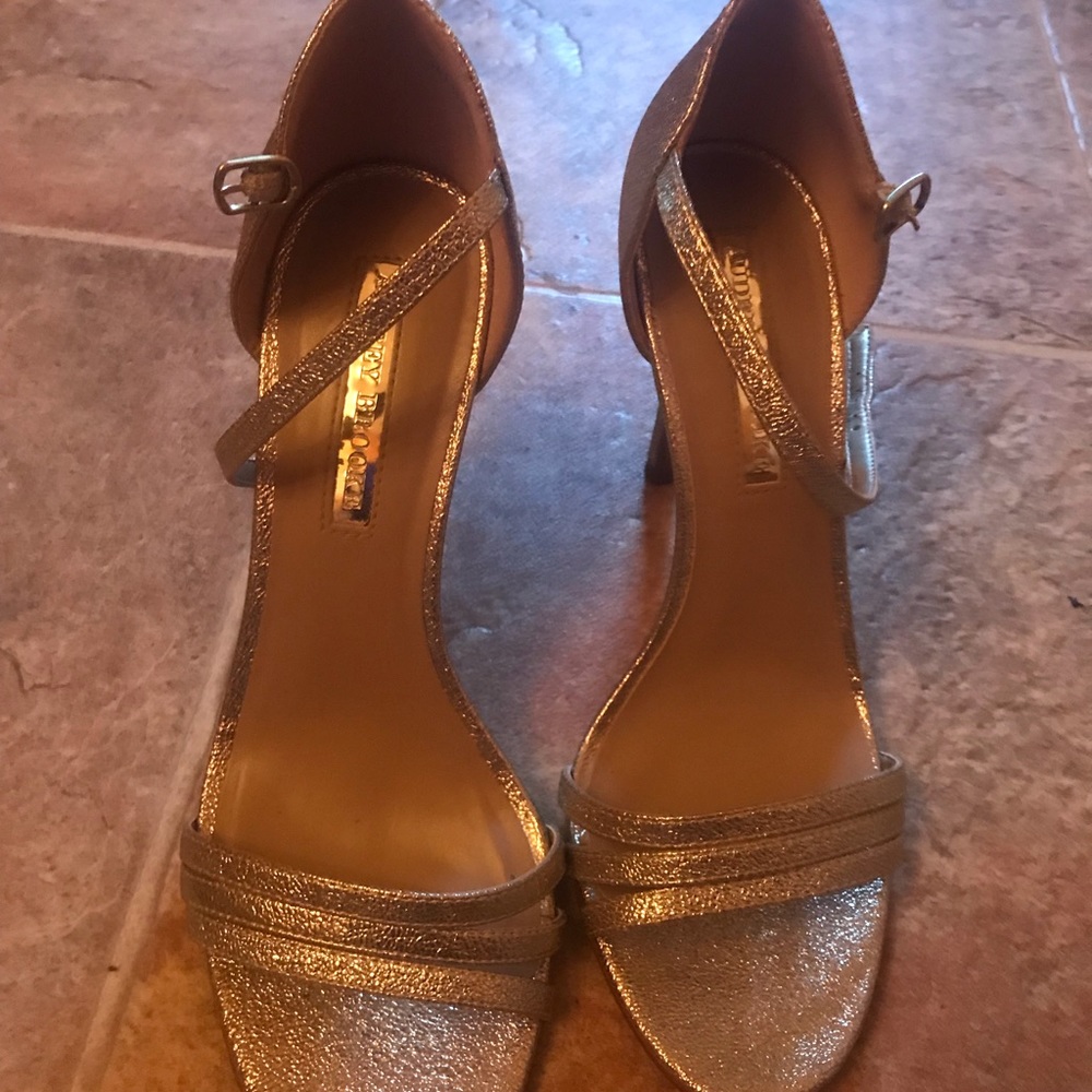 Gold leather sandals